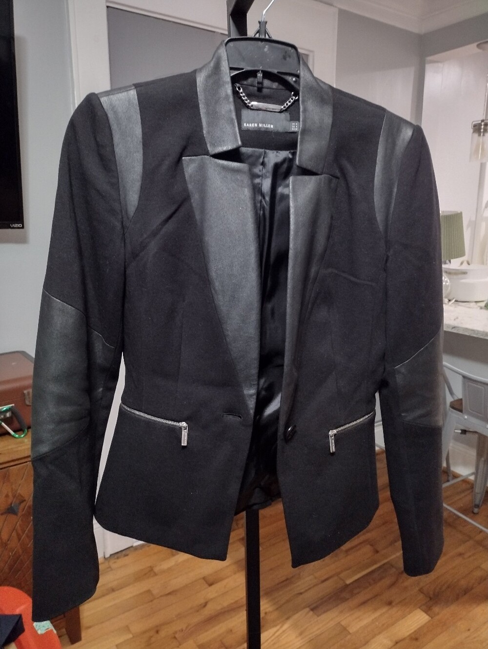 Karen Millen Moto Jacket Style Blazer Jacket